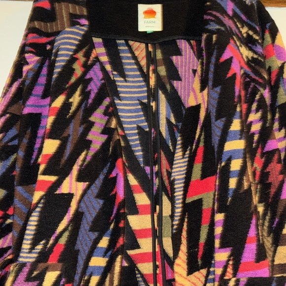 FARM Rio Black Multicolor Aztec Knit Cardigan - Picture 4 of 8